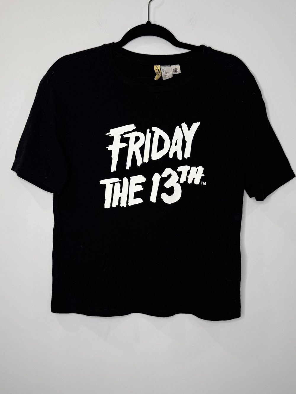 H&M Friday the 13th Black Graphic T-Shirt sz small